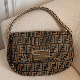 Fendi Zucca Mia Flap Shoulder Bag
