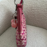 Coach Pink Hamptons Signature Clip Bag