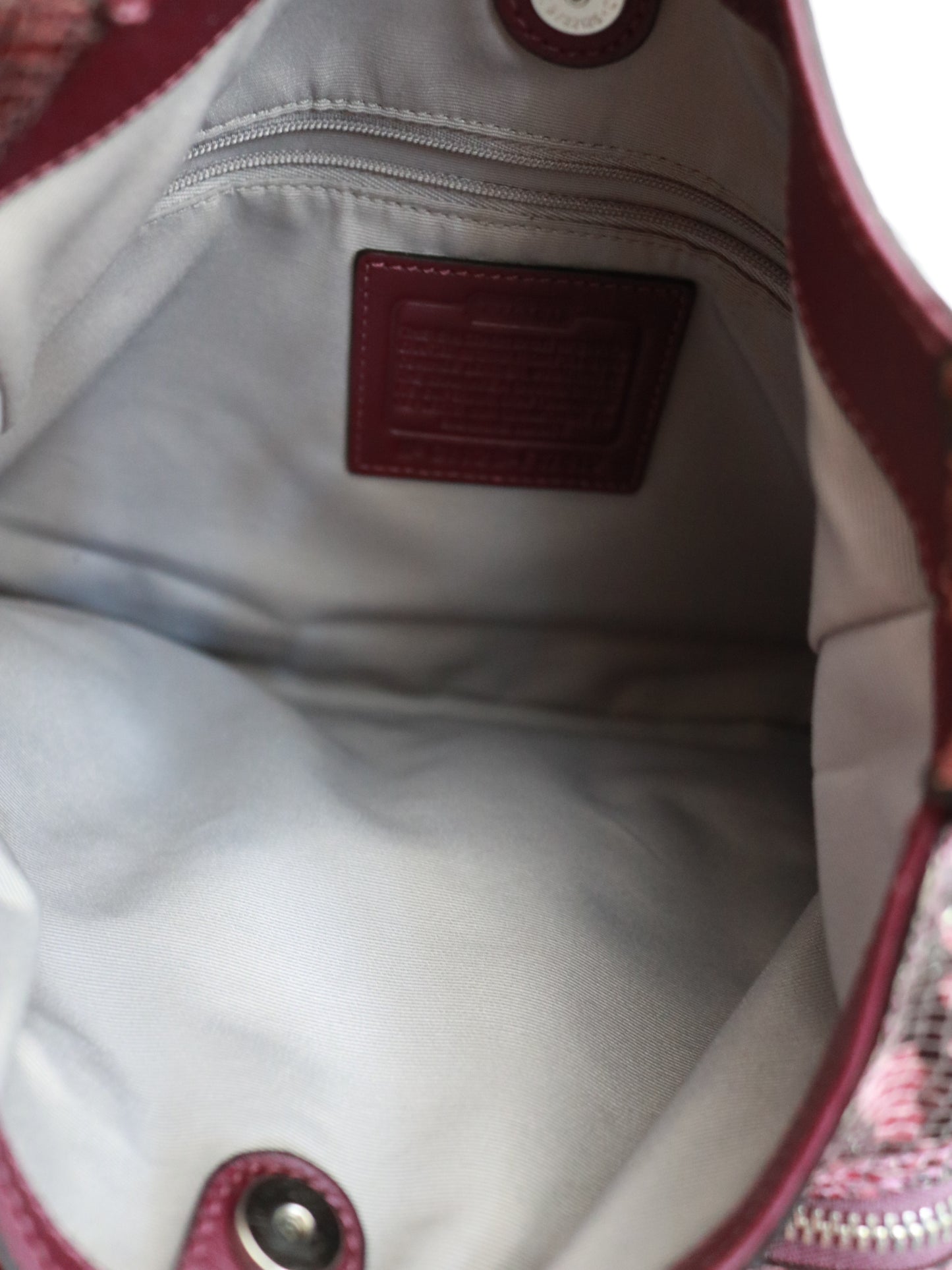 Rare Coach Snakeskin Burgundy Soho Lynn Bag