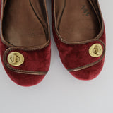 Coach Bordeaoux Velvet Ballet Flats (Size 9)