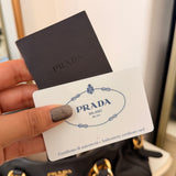 Black Leather Prada Shoulder Bag