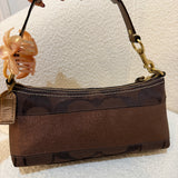Coach Brown Stripe Monogram Mini Carly Bag