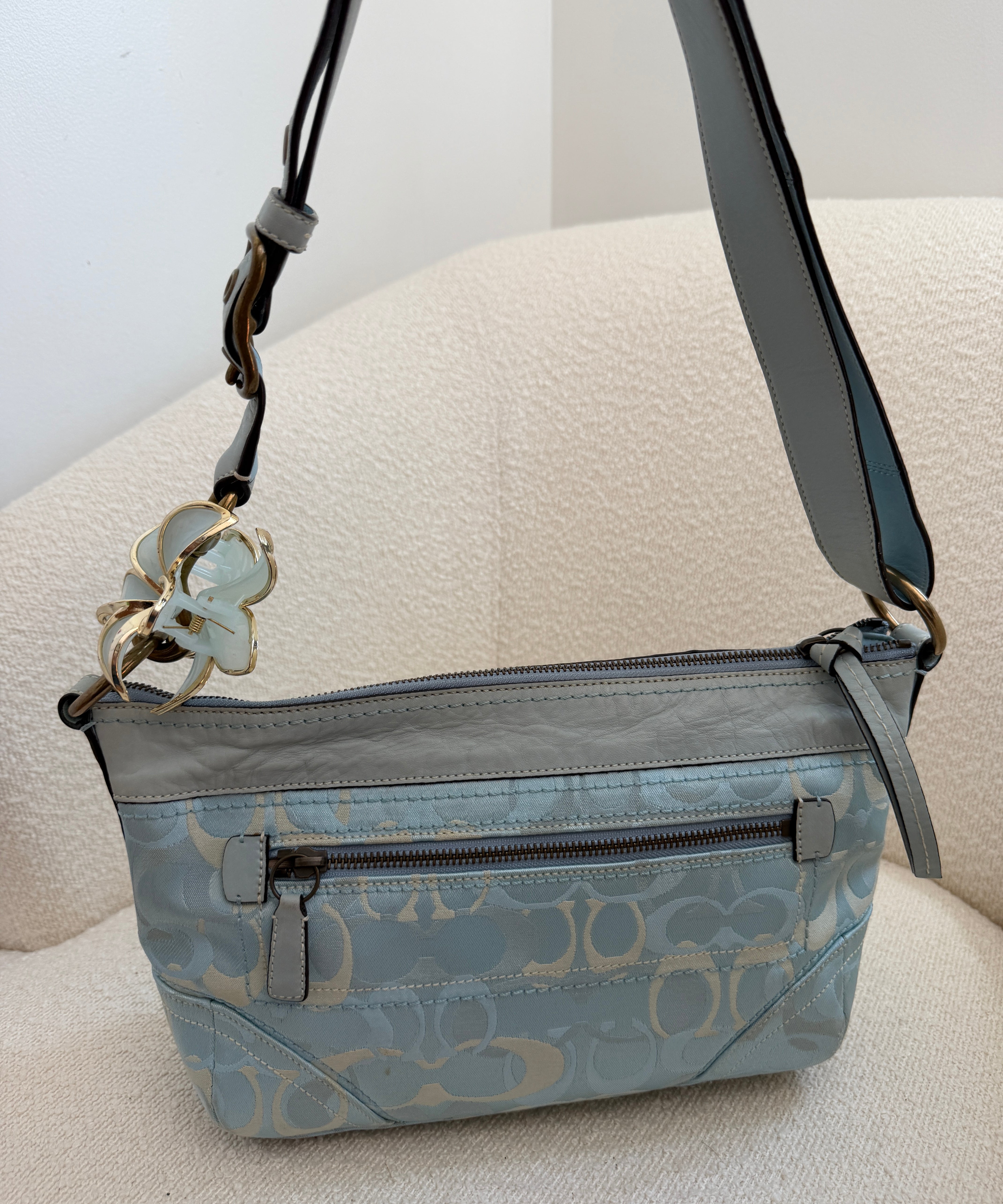 Coach Baby Blue Optic Shoulder Bag