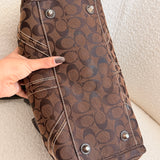 Brown Coach Signature Soho Mia Satchel Bag