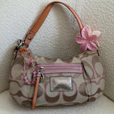 Rare Coach Pink Signature Poppy Shoulder Bag