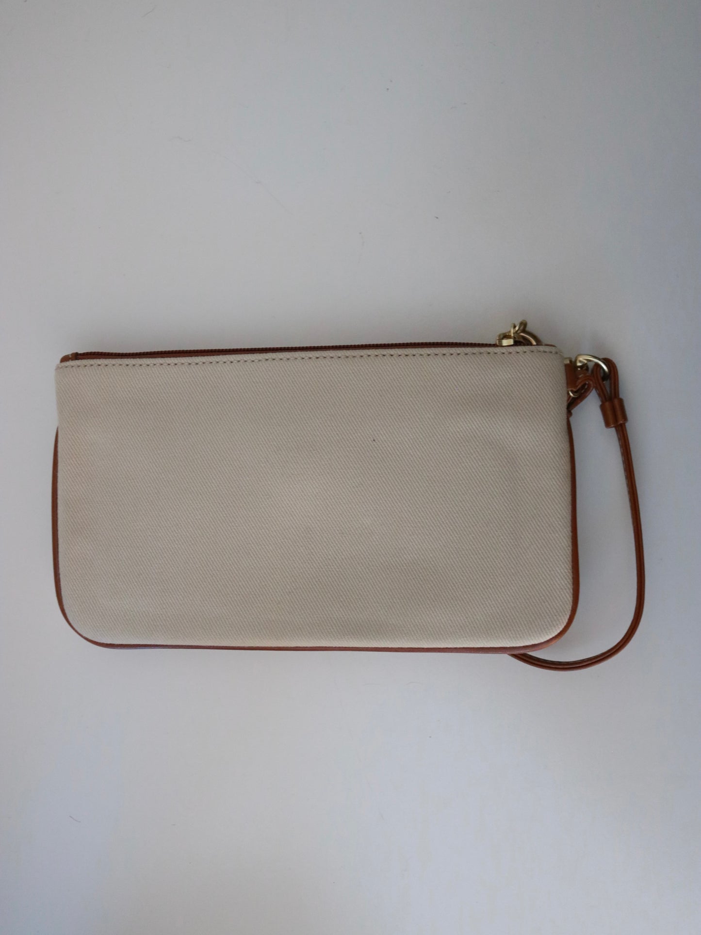 Coach White Turnlock Wristlet