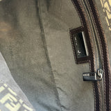 Navy Fendi Zucca Baguette FF Shoulder Bag