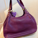 Coach Purple Leather Maggie Bag