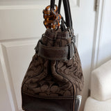 Coach Brown Signature Hamptons Carry-All Bag