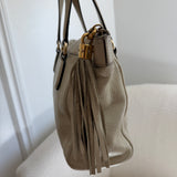 White Leather Gucci Soho Double-G Tote