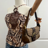 Rare Brown Suede Mini Soho Bag