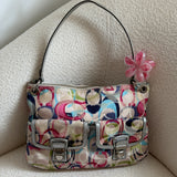 Rare Coach Poppy Multicolored Madras Bag