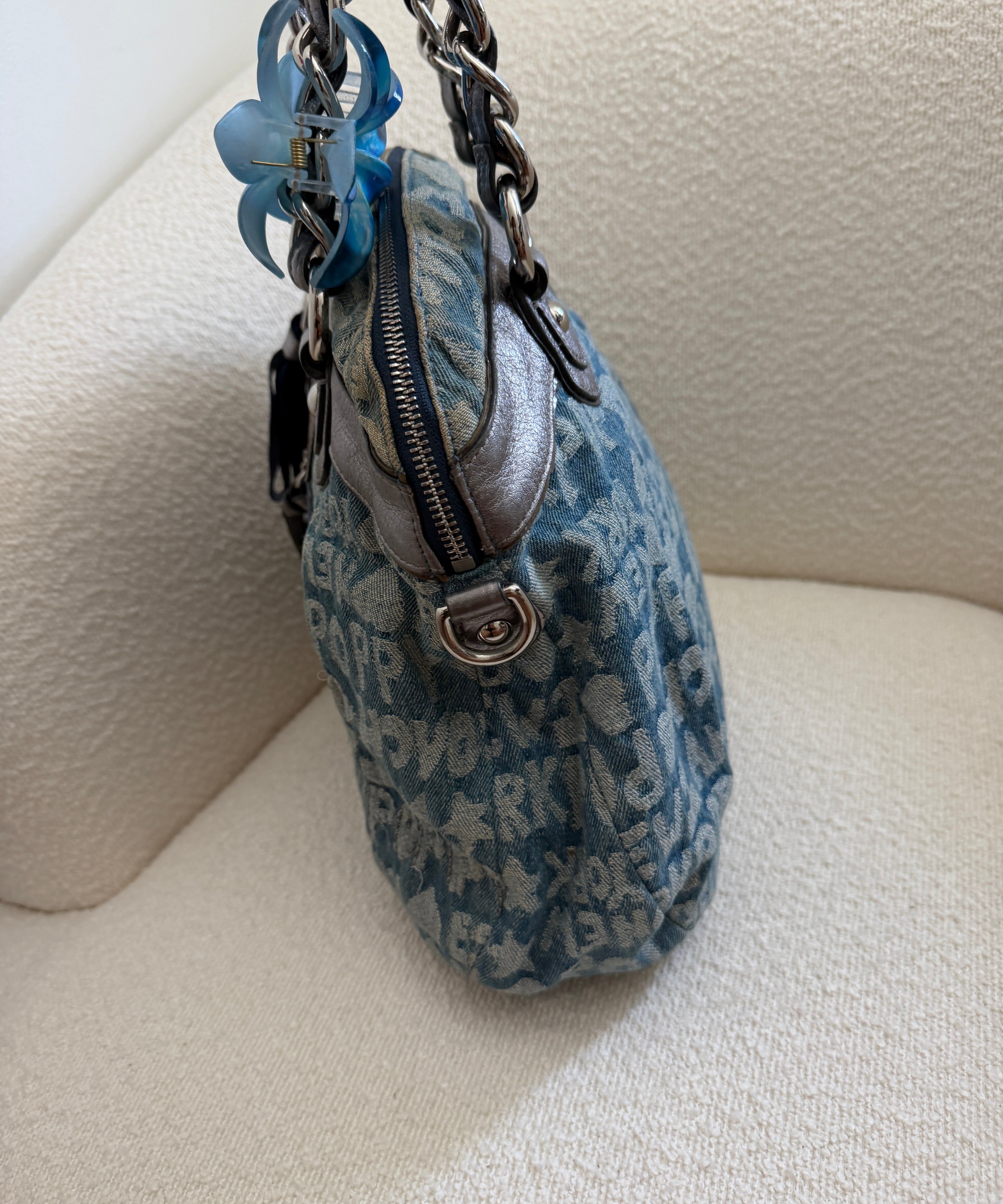 Coach Denim Poppy Signature Tote Bag