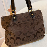 Coach Brown Poppy Tote Bag