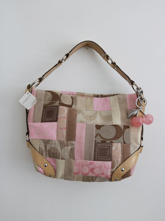 NWT Rare Coach Pink Patchwork Carly Bag