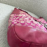 Coach Pink Hamptons Signature Clip Bag