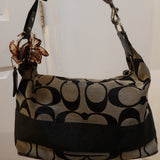 Coach Black Stripe Signature Shoulder Bag