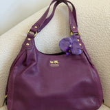 Coach Purple Leather Maggie Bag