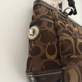 Brown Coach Optic Tote Bag
