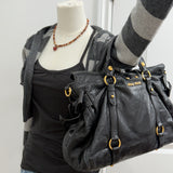 Miu Miu Black Vitello Lux Leather Bag