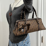 Brown Dior Romantique Trotter Hand Bag