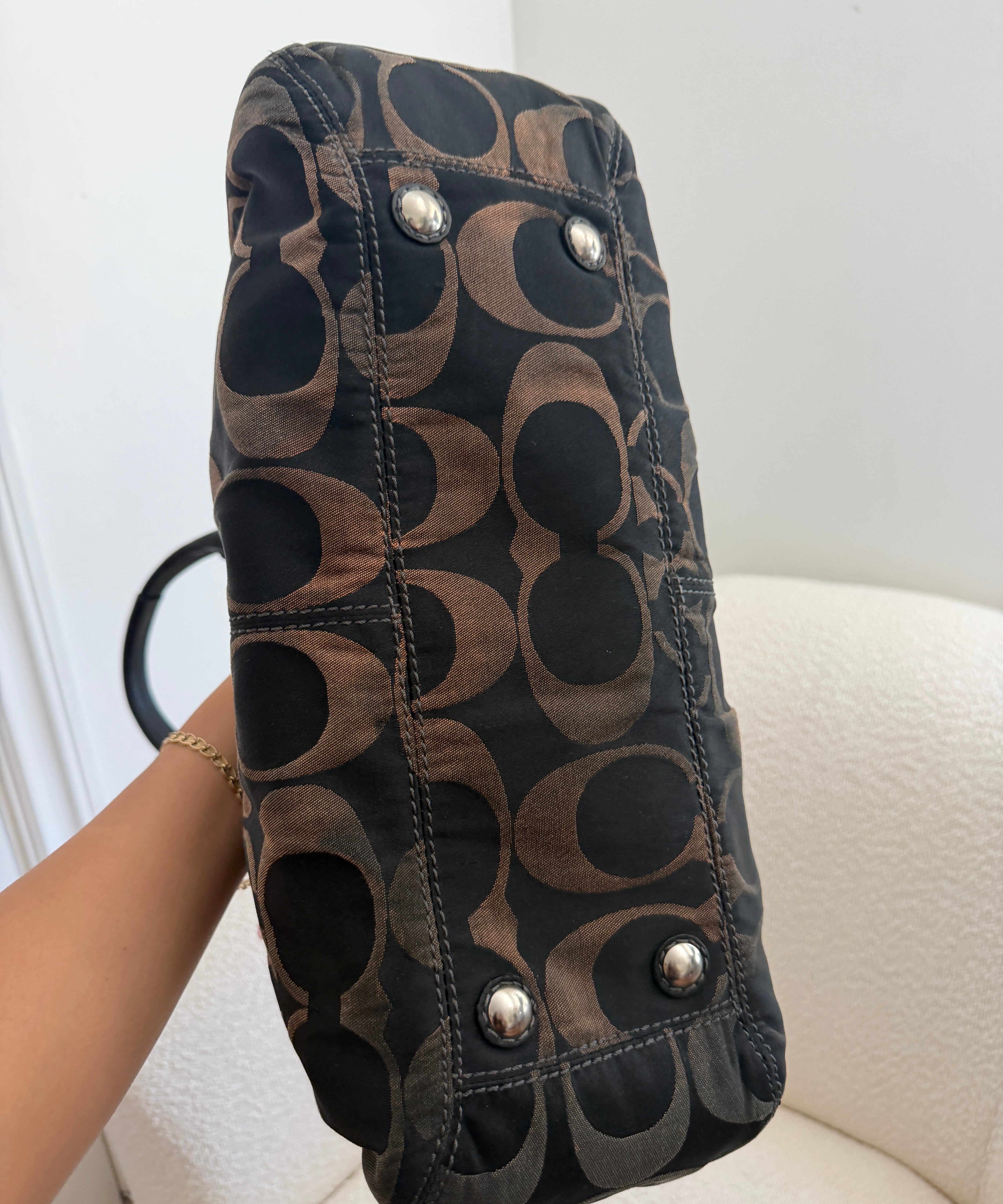 Black Optic Signature Coach Garnett Turnlock Bag