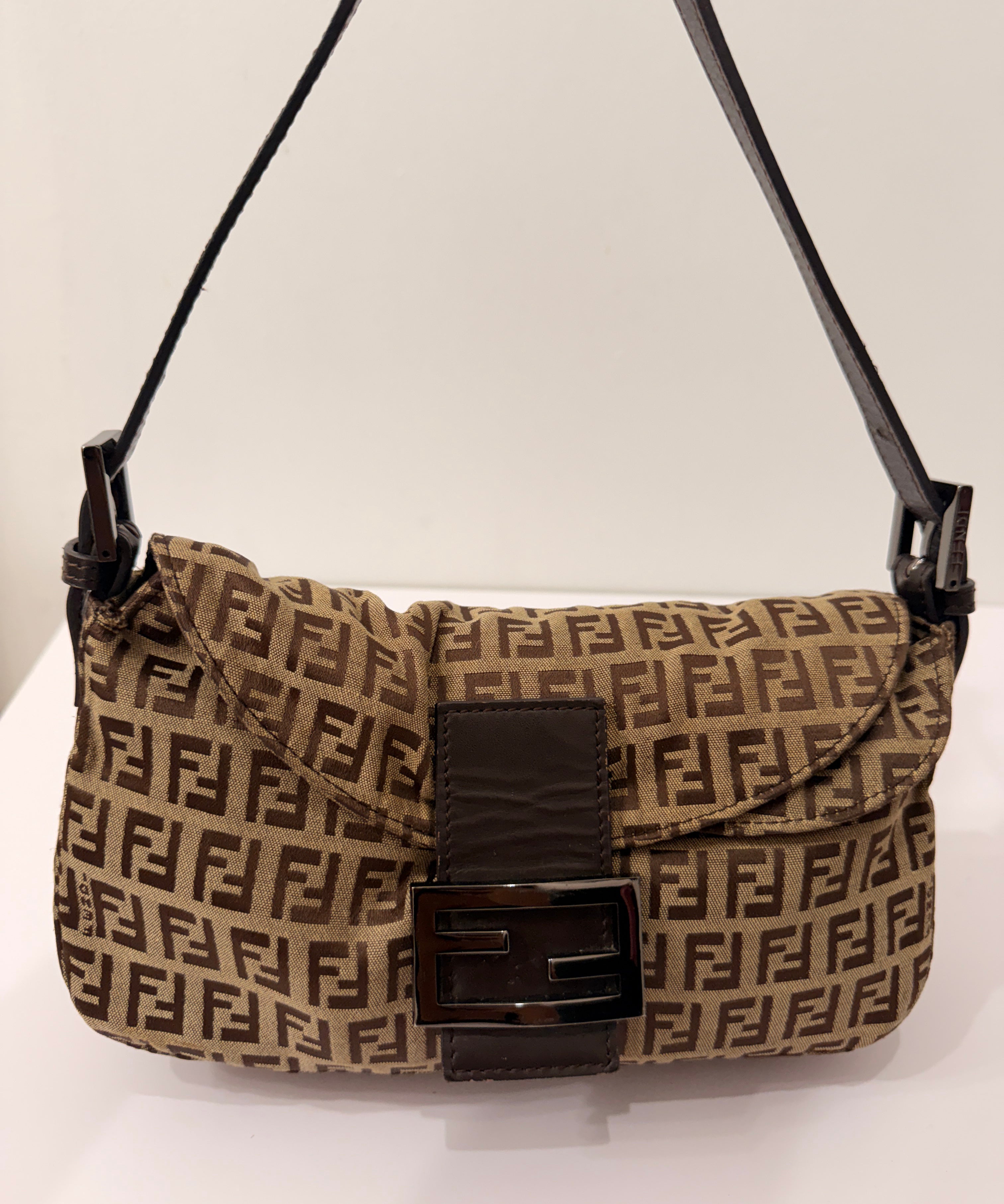 Fendi Signature Brown Baguette Bag