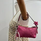 Coach Pink Signature Pochette Bag