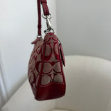 Coach Red Signature Demi Hamptons Bag
