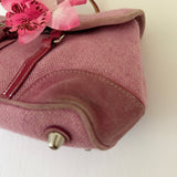 Coach Pink Tweed Hamptons Satchel Bag
