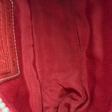 Rare Coach Red Signature Demi Hamptons Bag