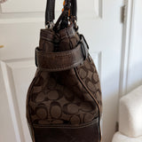 Coach Brown Signature Hamptons Carry-All Bag