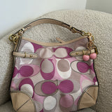 Coach Pink Optic Signature Tote Bag