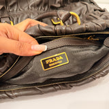 Brown Prada Nappa Shoulder Bag