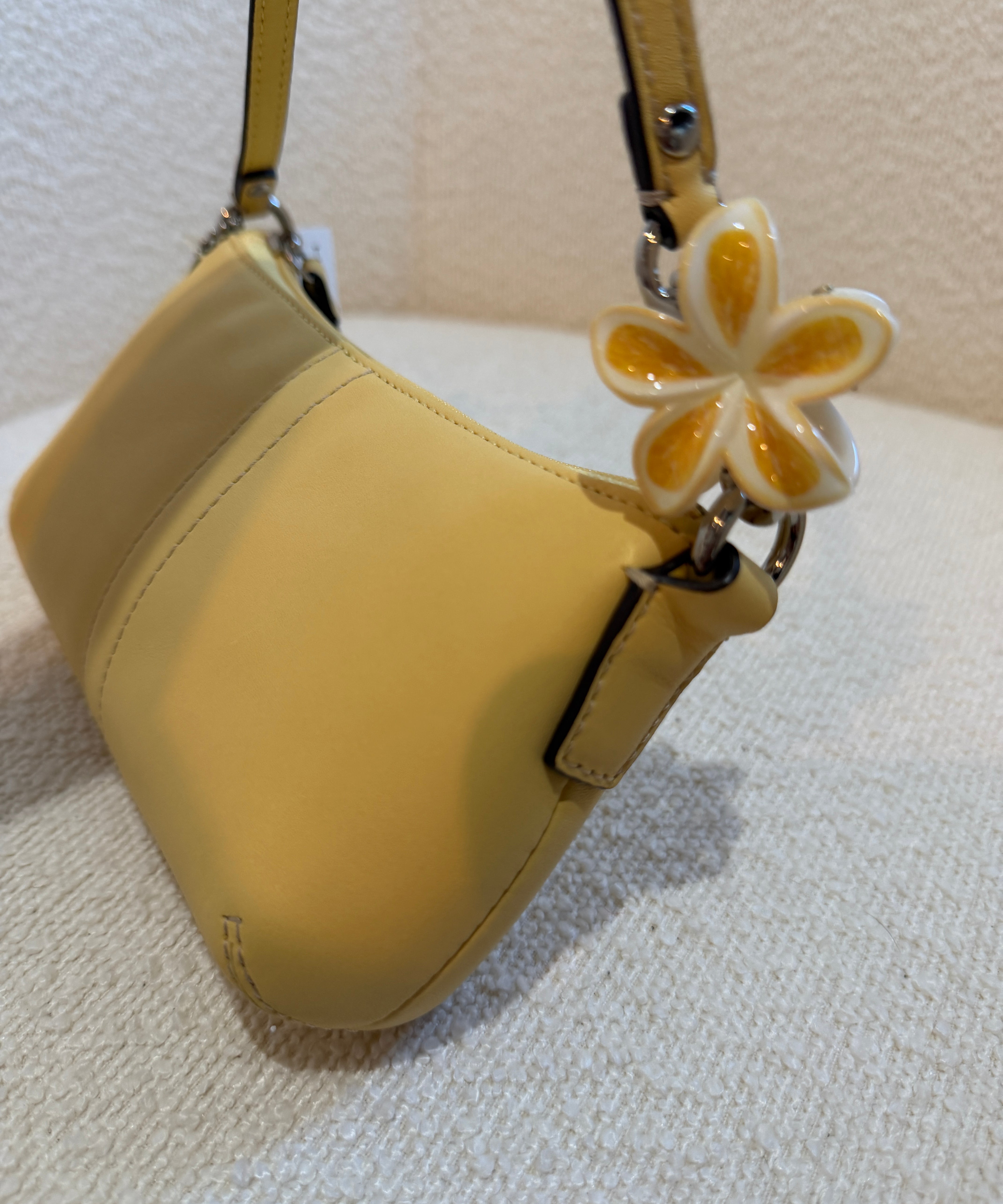 NWT Coach Butter Yellow Mini Pochette Bag