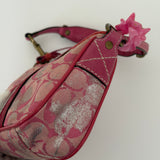 Coach Pink Signature Distressed Tie Dye Demi Bag