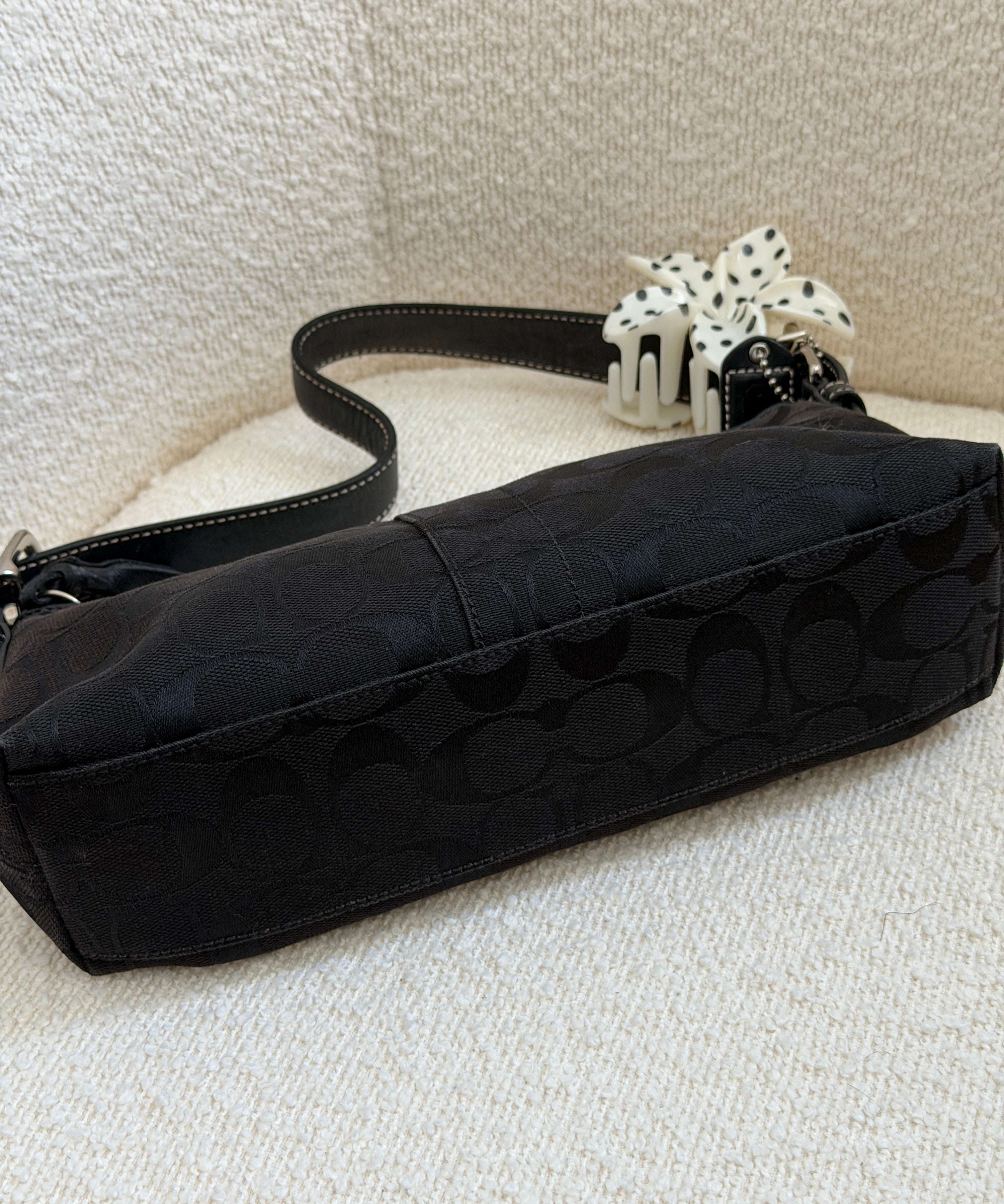 Coach Black Signature East West Baguette Set