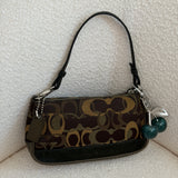 Coach Forest Green Signature Demi Hamptons Bag