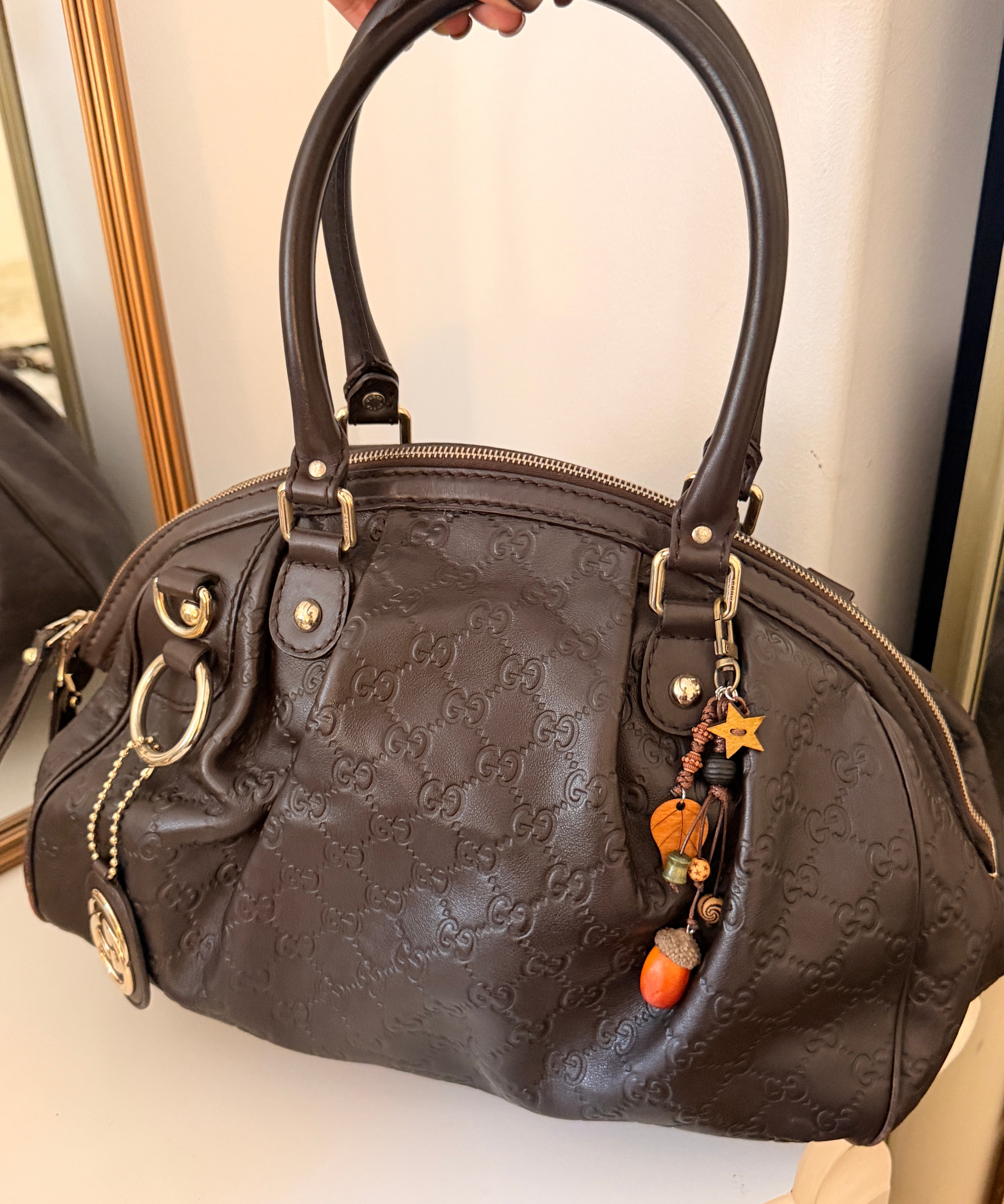 Brown Guccissima Sukey Boston Tote Bag