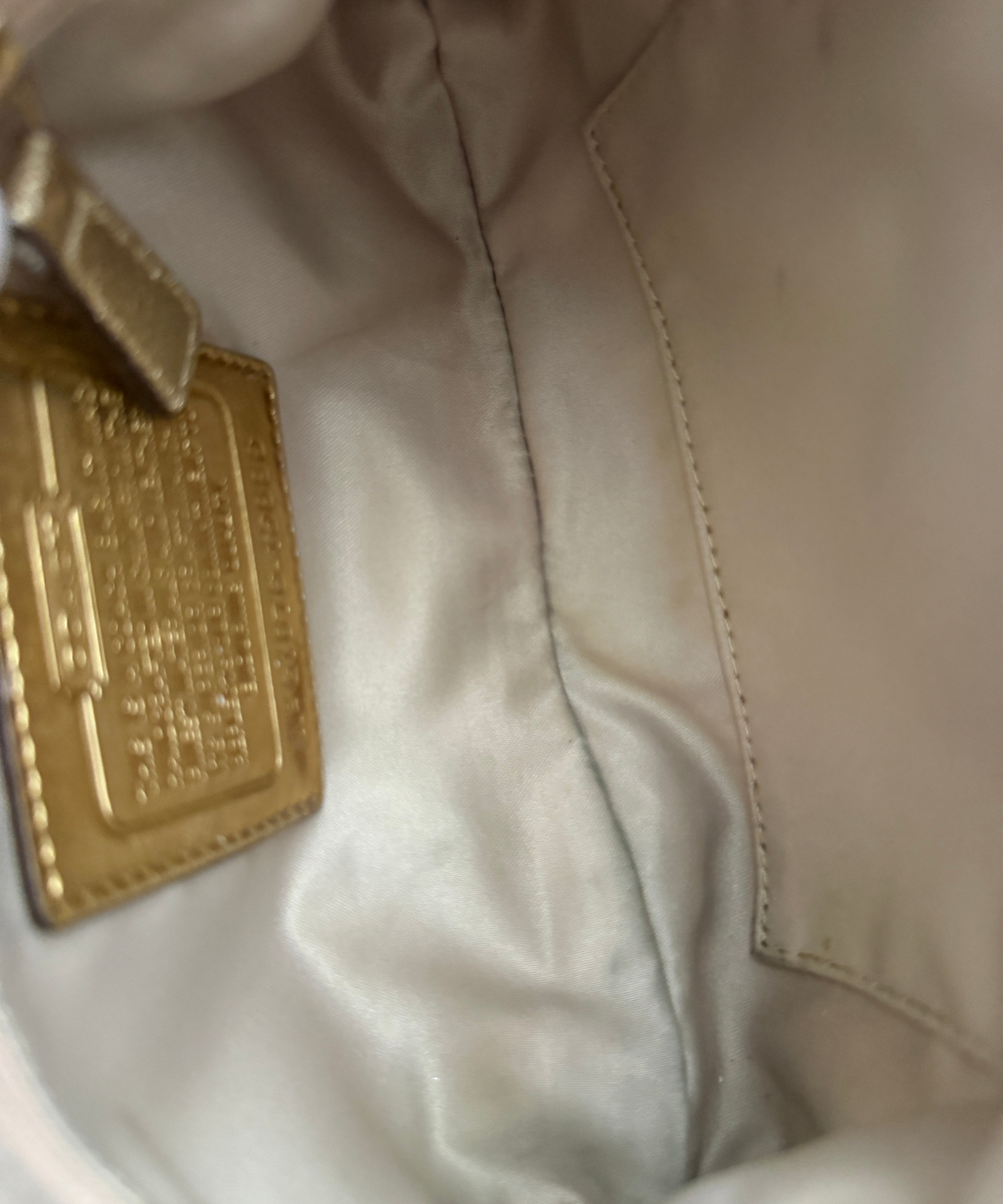 Rare Coach Navy Optic Lurex Clipped Shoulder Bag