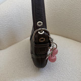 Rare Leather Brown Canvas Mini Soho Bag