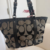 Coach Grey Signature Tote Bag