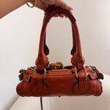 Chloe Mini Paddington Leather Burnt Orange Handbag