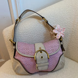 Rare Coach Pink Canvas Mini Soho Bag