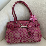 Coach Pink Signature Hamptons Carry-All Bag