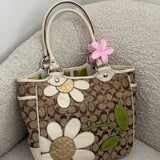 Spring Daisy Coach Signature Tote Bag