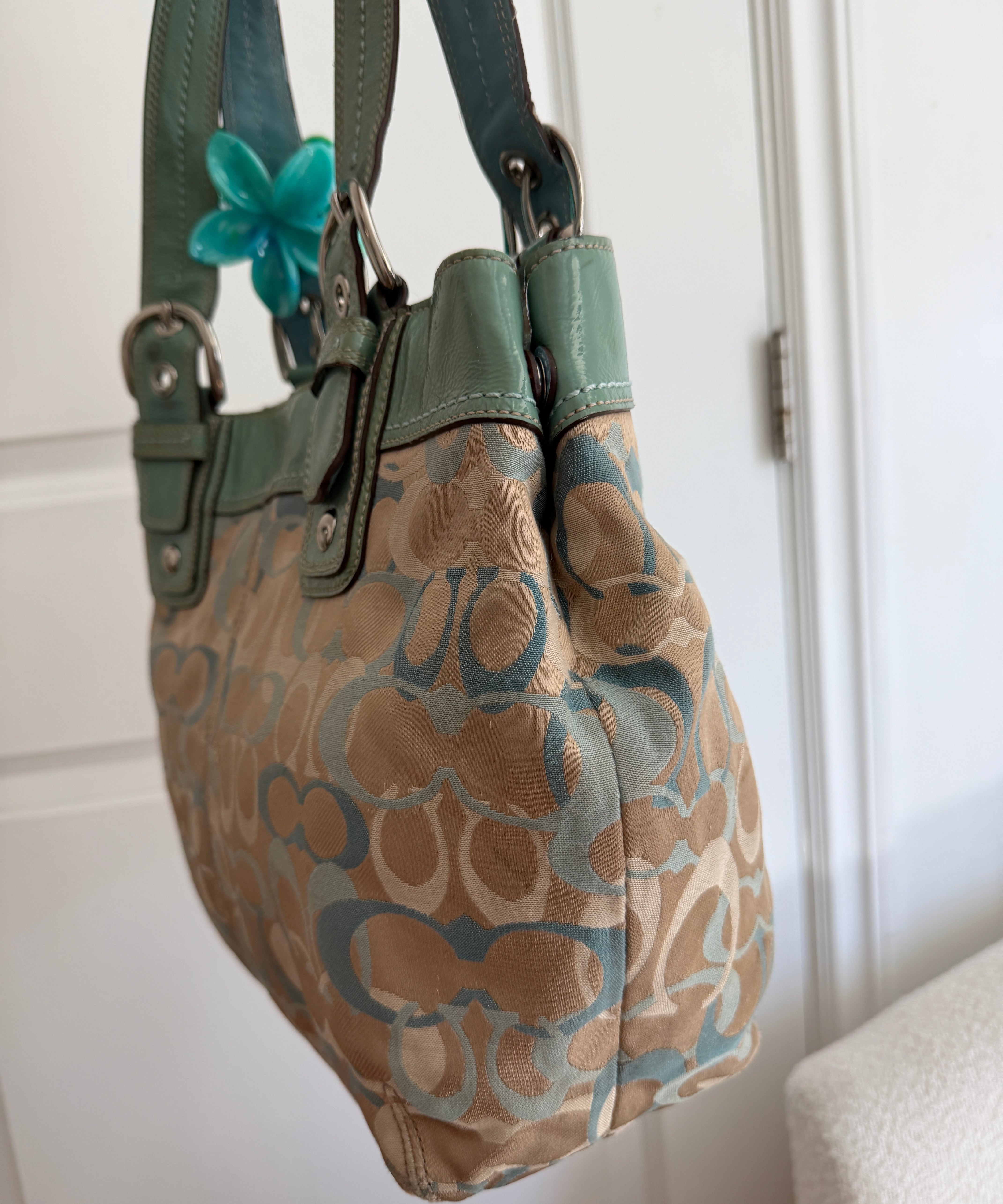 Coach Blue Optic Soho Tote Bag
