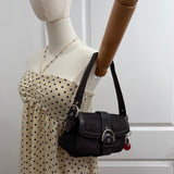 Black Coach Small Double Pocket Soho Bag