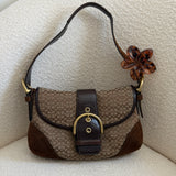 Rare Brown Suede Mini Soho Bag