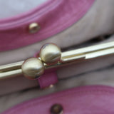 Rare Coach Pink Patent Ergo Kisslock Bag